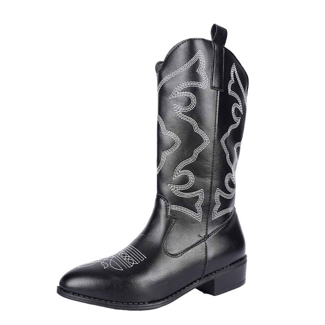 Ladies Country Style Western Boots Mune Fashion