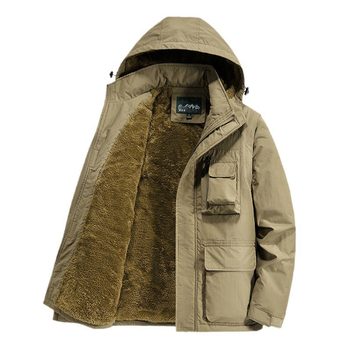 Men's Multifunctional Field Parka with Teddy Fleece Lining and Hood Mune Fashion