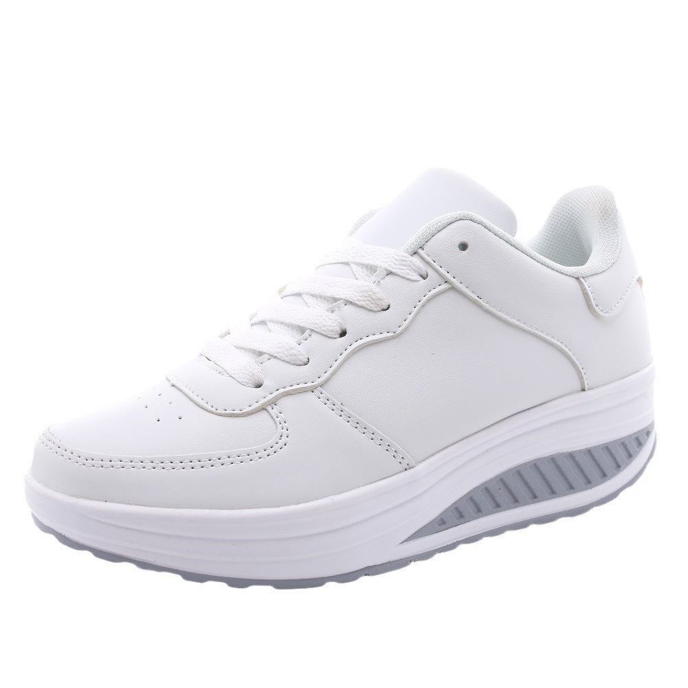 Women nan supportive comfort sneaker with wedge-shaped cushioning sole and perforated toe cap Mune Fashion