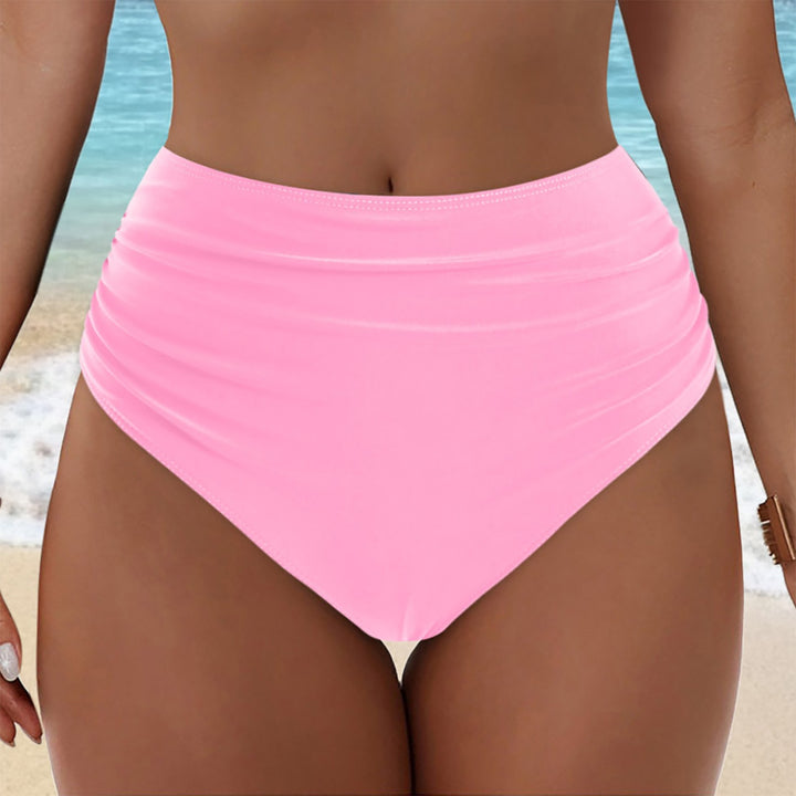 Women High-Cut Bikini Bottom with Ruffle Details Mune Fashion