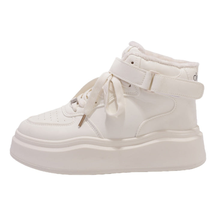 Women's High Winter Sneakers with Warm Interior Lining and Practical Velcro Closure Mune Fashion