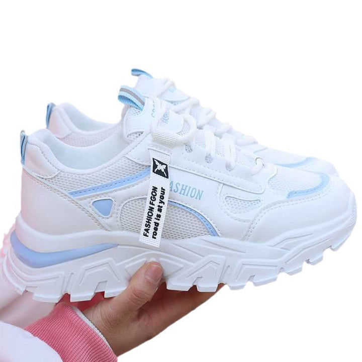 Ladies fashionable chunky sneakers with breathable mesh upper material and reinforced sole Mune Fashion