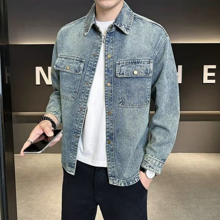 Men's Denim Overshirt Mune Fashion 1787799486