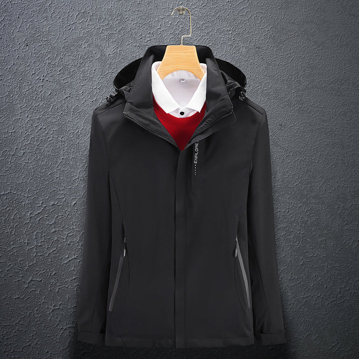 Men's Lightweight Softshell Functional Jacket with Breathable Mesh Lining and Adjustable Hood Mune Fashion