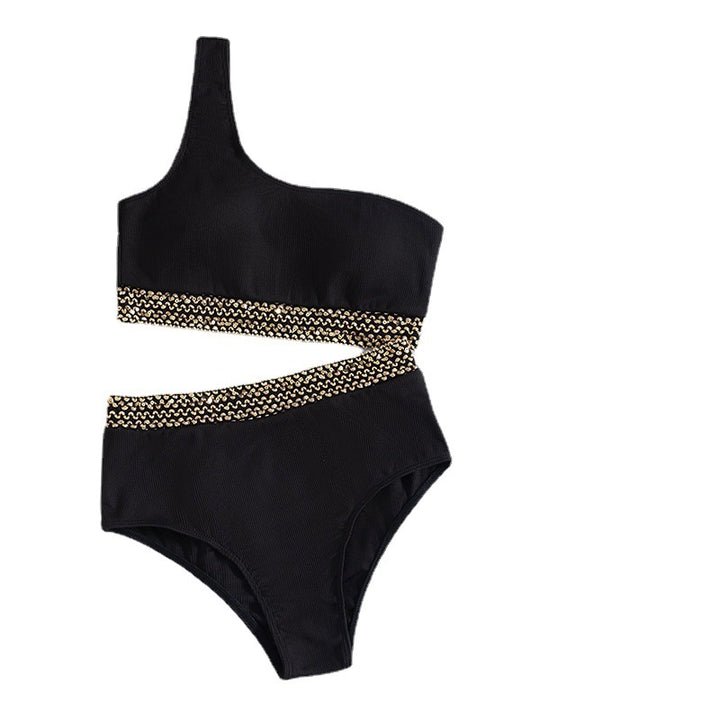 Women One-sided Bikini with Sophisticated Chain Mune Fashion