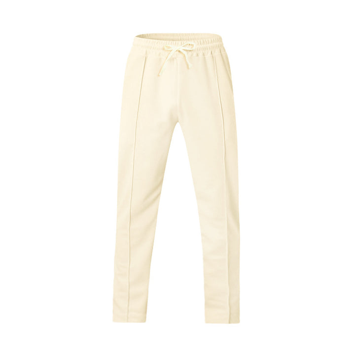 Men's narrow-cut joggers with drawstring and decorative crease Mune Fashion