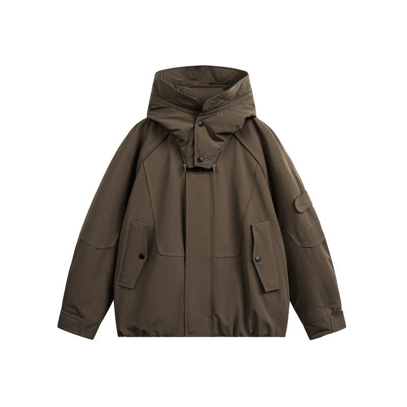 Men's technical outdoor jacket with adjustable hood and utility pockets Mune Fashion