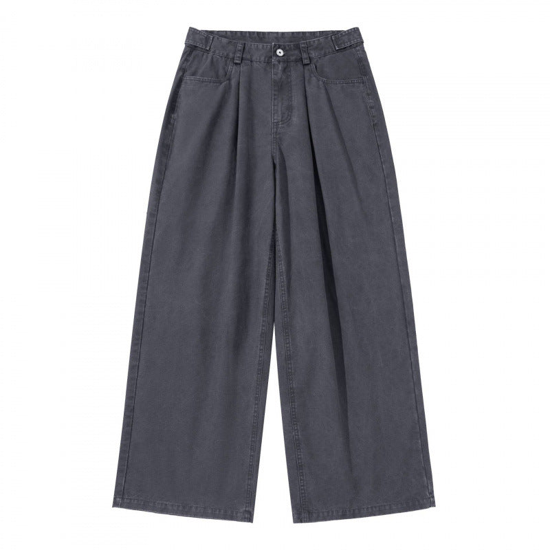 Ladies Wide Pleated Trousers with High Waist and Wide Leg Mune Fashion