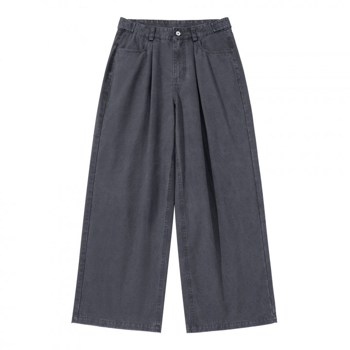 Ladies Wide Pleated Trousers with High Waist and Wide Leg Mune Fashion