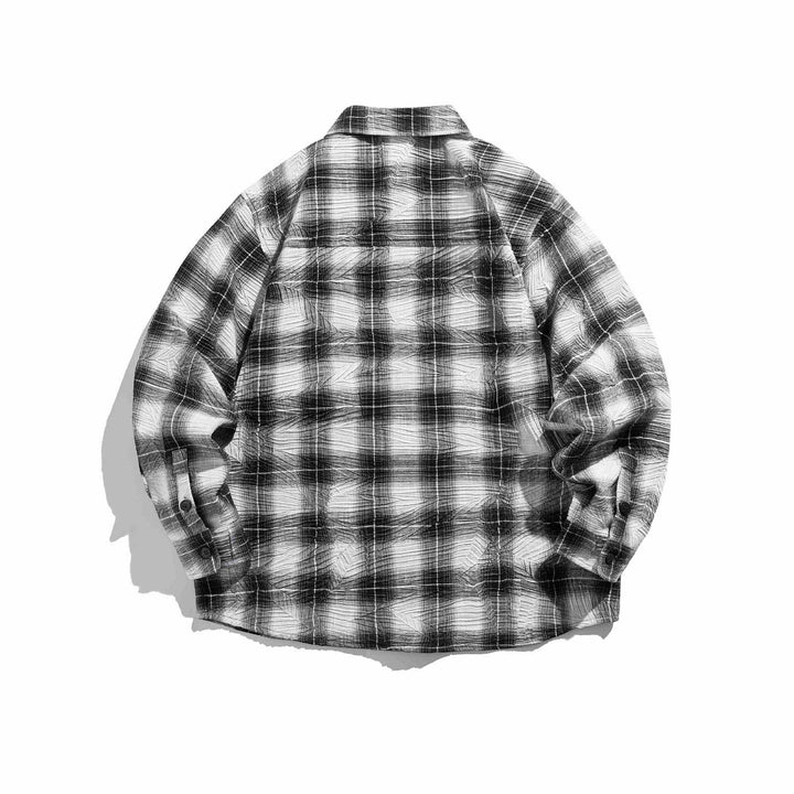 Unisex Checked Oversized Flannel Shirt with Chest Pocket Mune Fashion