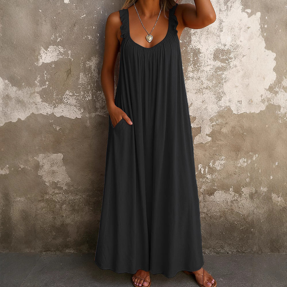 Women's maxi dress with strapless fit and airy silhouette Mune Fashion