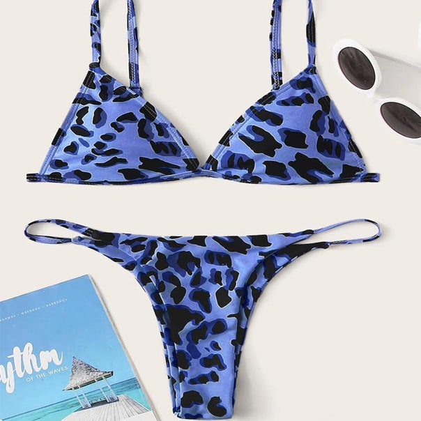 Women's triangle bikini with exciting leopard design Mune Fashion