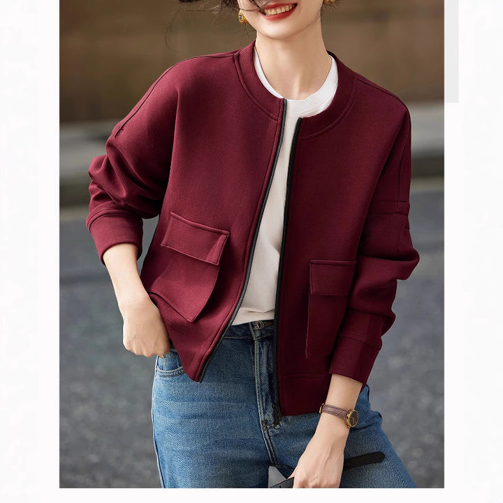 Ladies Fashionable Oversized Sweat Jacket Mune Fashion