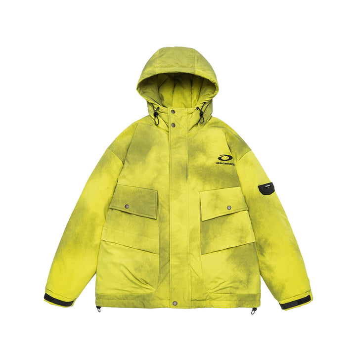 Men's Padded Parka Jacket with Hood and Utility Pockets Mune Fashion
