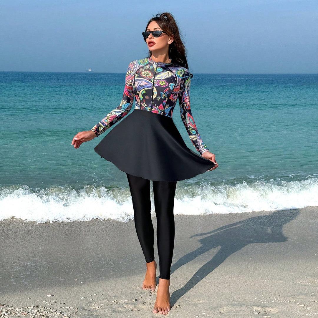 Ladies sporty swimsuit with generous skirt Mune Fashion