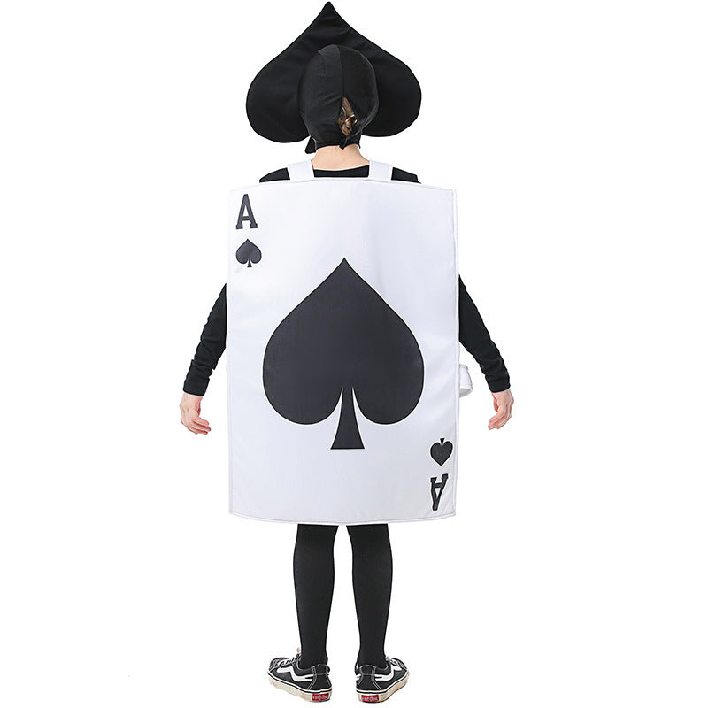 Men's playing cards costume with detailed design and shoulder straps Mune Fashion