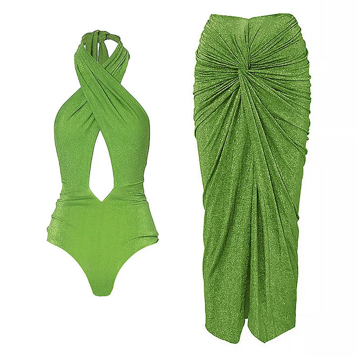 Ladies Glamorous One-Piece Swimsuit with Sophisticated Cut Mune Fashion