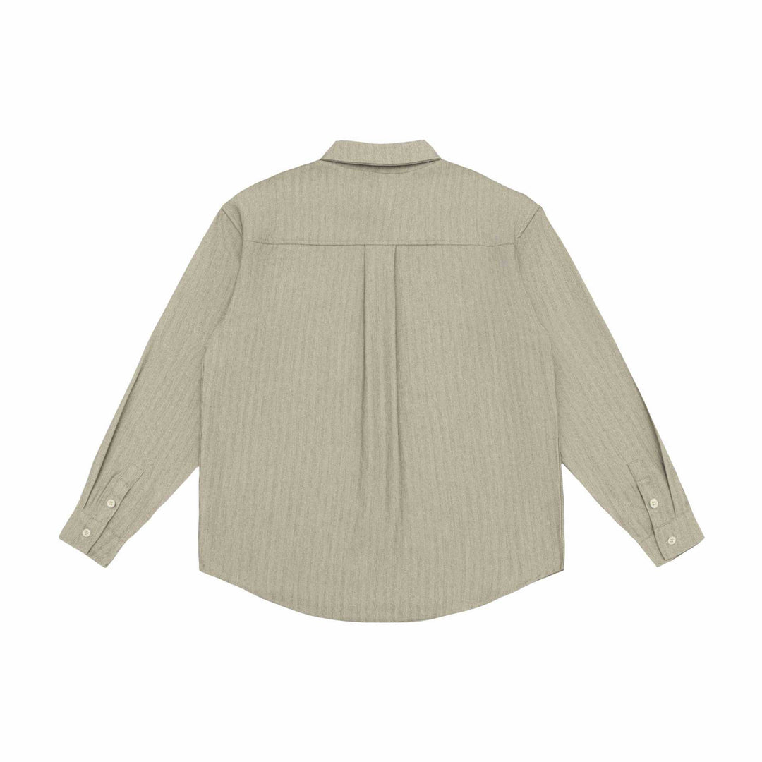 Unisex Oversized Shirt Jacket made of textured linen blend with chest pocket Mune Fashion