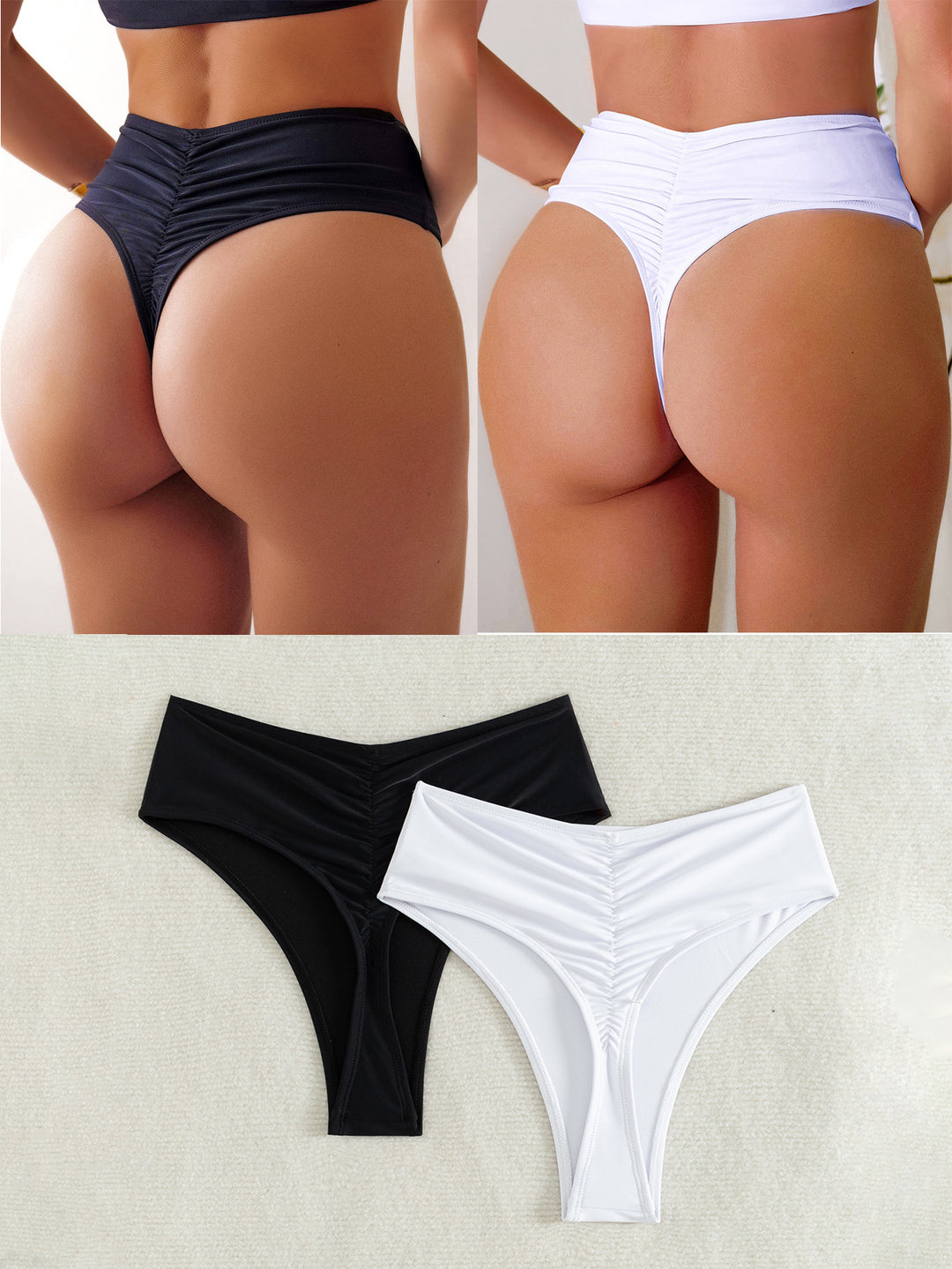 Ladies High-Cut Bikini with Side Ties Mune Fashion