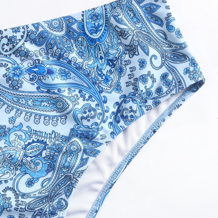 Women Bikini Set with Elegant Paisley Pattern Mune Fashion