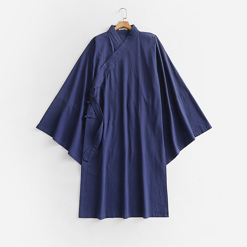 Unisex Oversize Kimono Coat with Wide Sleeves and Asymmetrical Wrap Front Mune Fashion