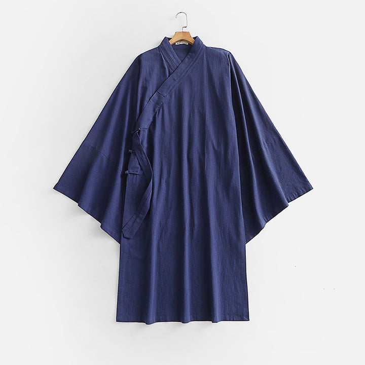 Unisex Oversize Kimono Coat with Wide Sleeves and Asymmetrical Wrap Front Mune Fashion