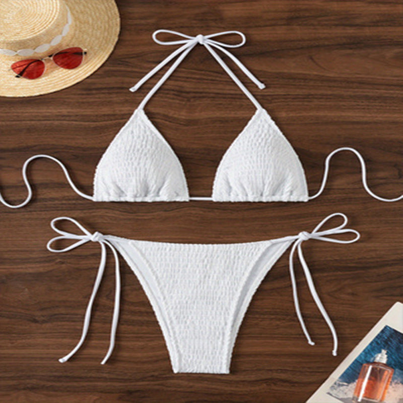 Women’s triangle bikini with ruffle detail and adjustable straps Mune Fashion
