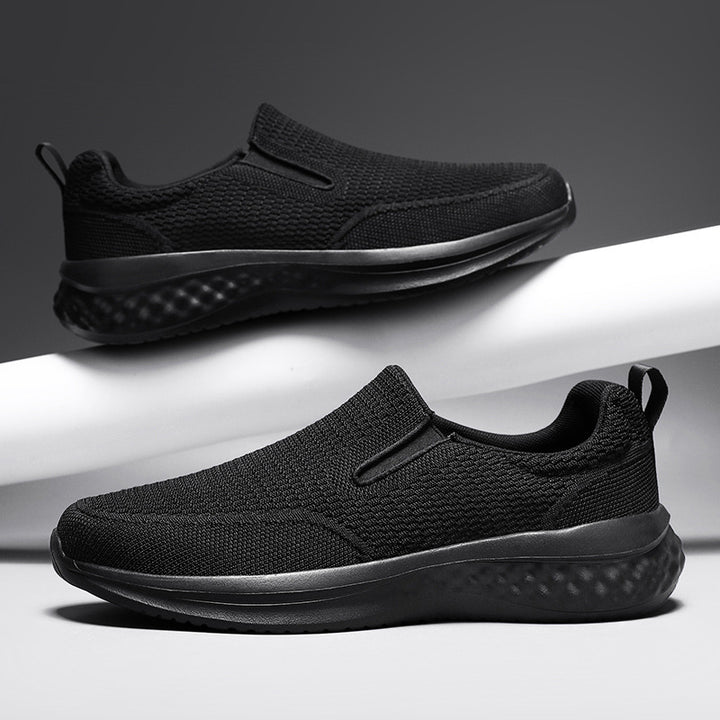 Unisex seamless slip-on sneakers with viscoelastic insole, flexible cushioning sole, and breathable knit upper Mune Fashion