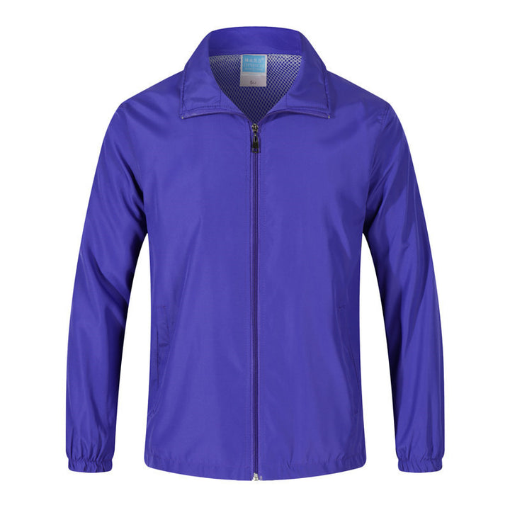 Men's Lightweight Windbreaker with Mesh Lining, Stand Collar & Elastic Hem Mune Fashion