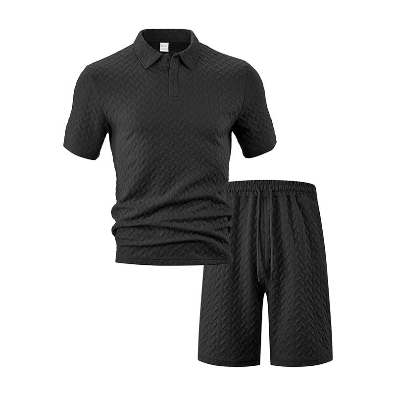 Men's structured polo set made of breathable cotton blend Mune Fashion