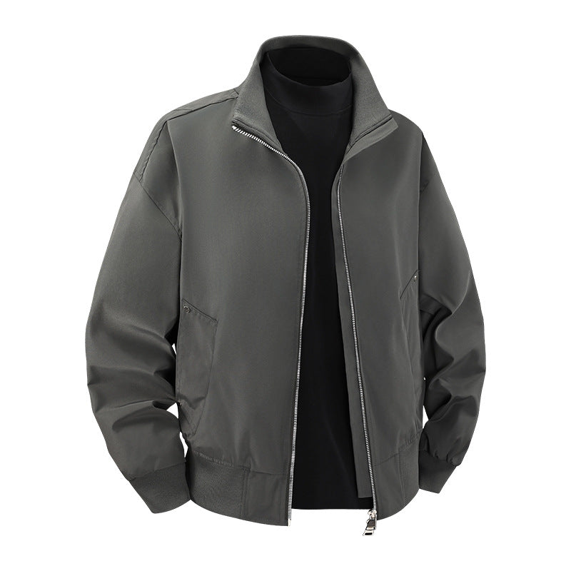 Men's Fashion Transitional Jacket with High Stand Collar Mune Fashion