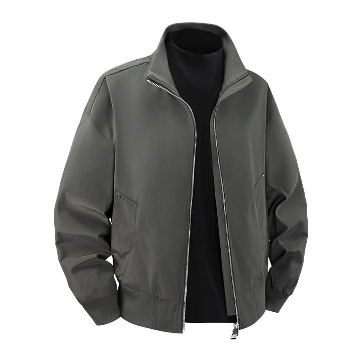 Men's Fashion Transitional Jacket with High Stand Collar Mune Fashion