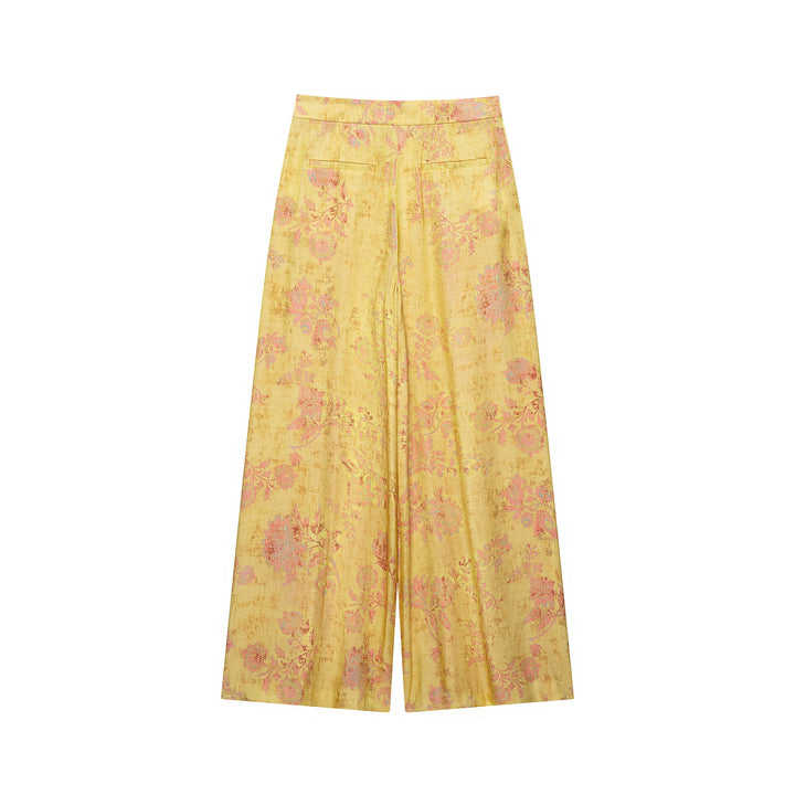 Women Two-Piece Jacquard Set with Stand Collar and Knot Closures Mune Fashion