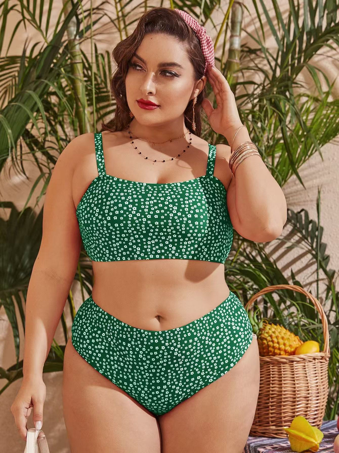 Women High-Cut Bikini with Playful Polka Dot Design Mune Fashion