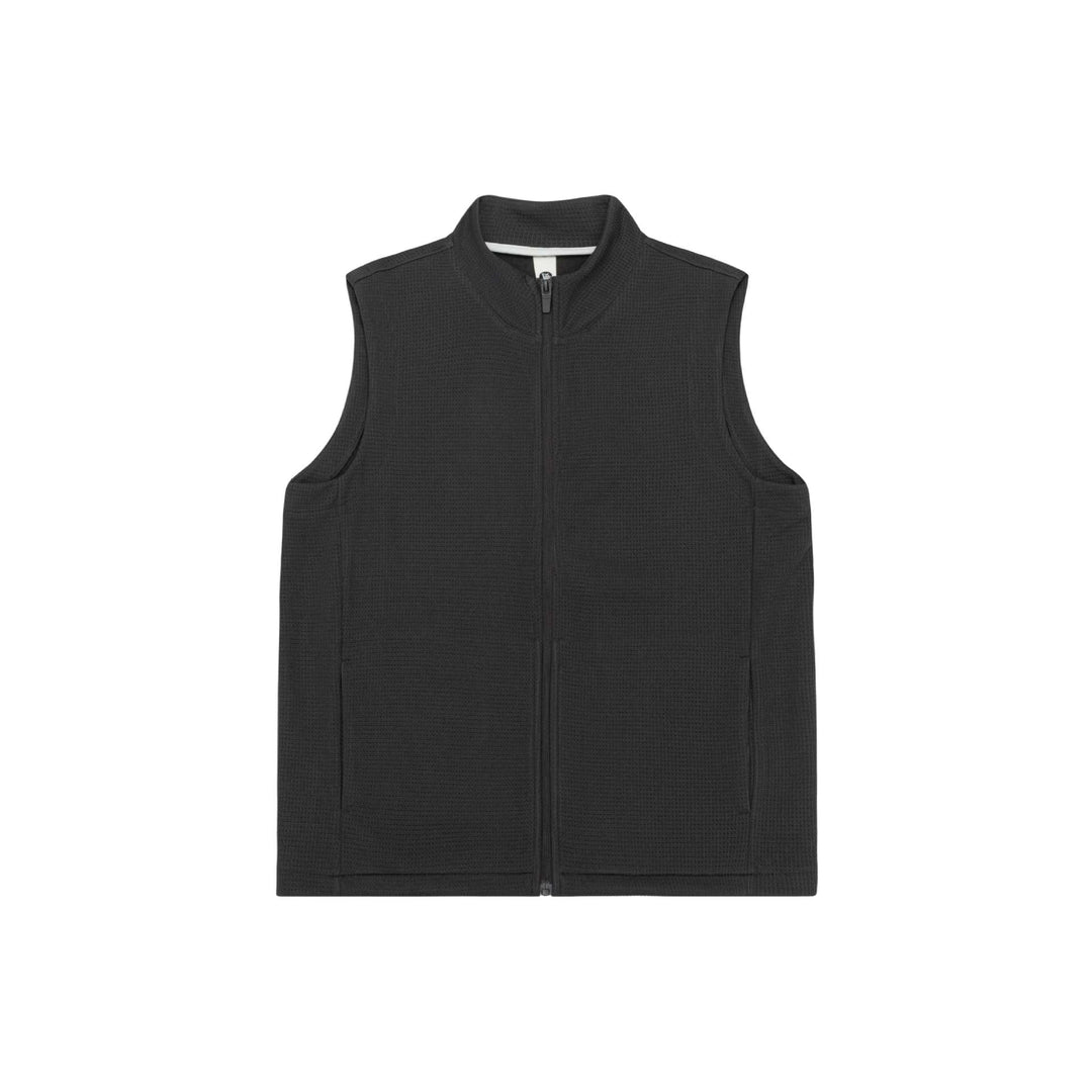 Women's sleeveless knitted vest with stand-up collar and full-length zipper Mune Fashion
