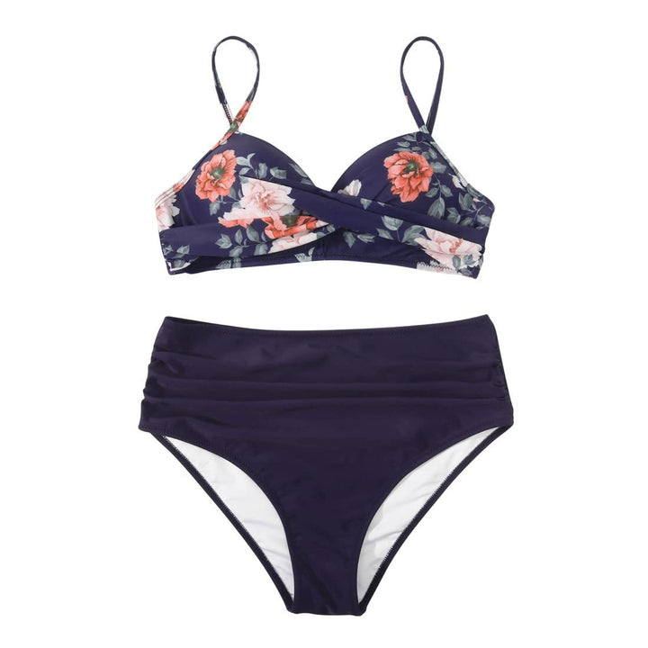 Women's High-Waisted Bikini Set with Refined Ruffles Mune Fashion