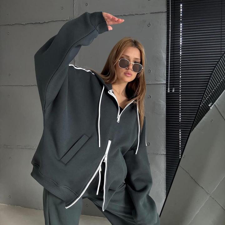 Women's Sporty Zip Hoodie Mune Fashion