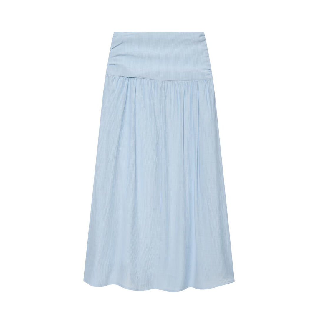 Women's Lightweight Pleated Crop Top with Ruffled Collar and Drawstring Mune Fashion