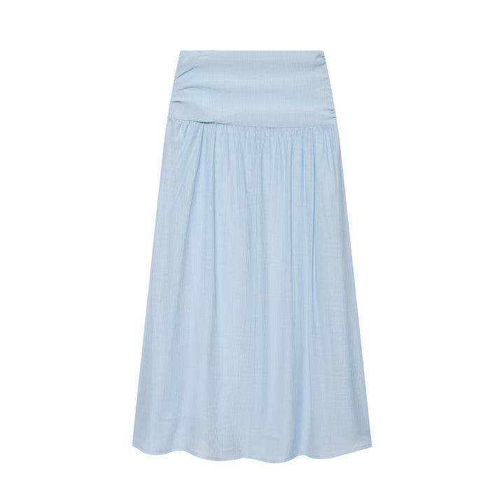 Women's Lightweight Pleated Crop Top with Ruffled Collar and Drawstring Mune Fashion