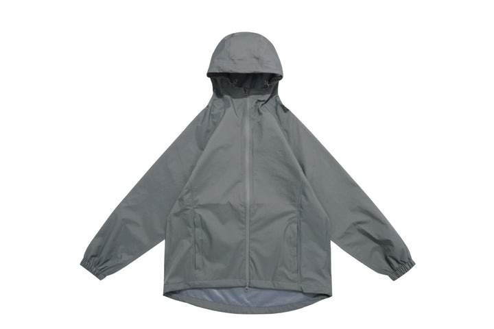 Unisex Lightweight Rain Jacket with Hood, Two-Way Zipper and Extended Hem Mune Fashion