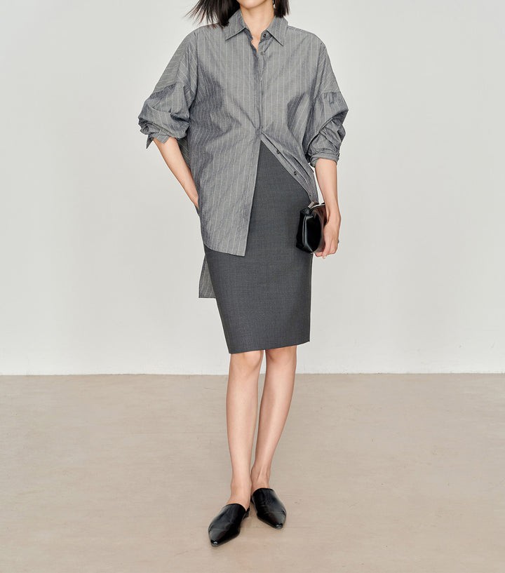 Women Fashionable Blouse with Generous Sleeves Mune Fashion