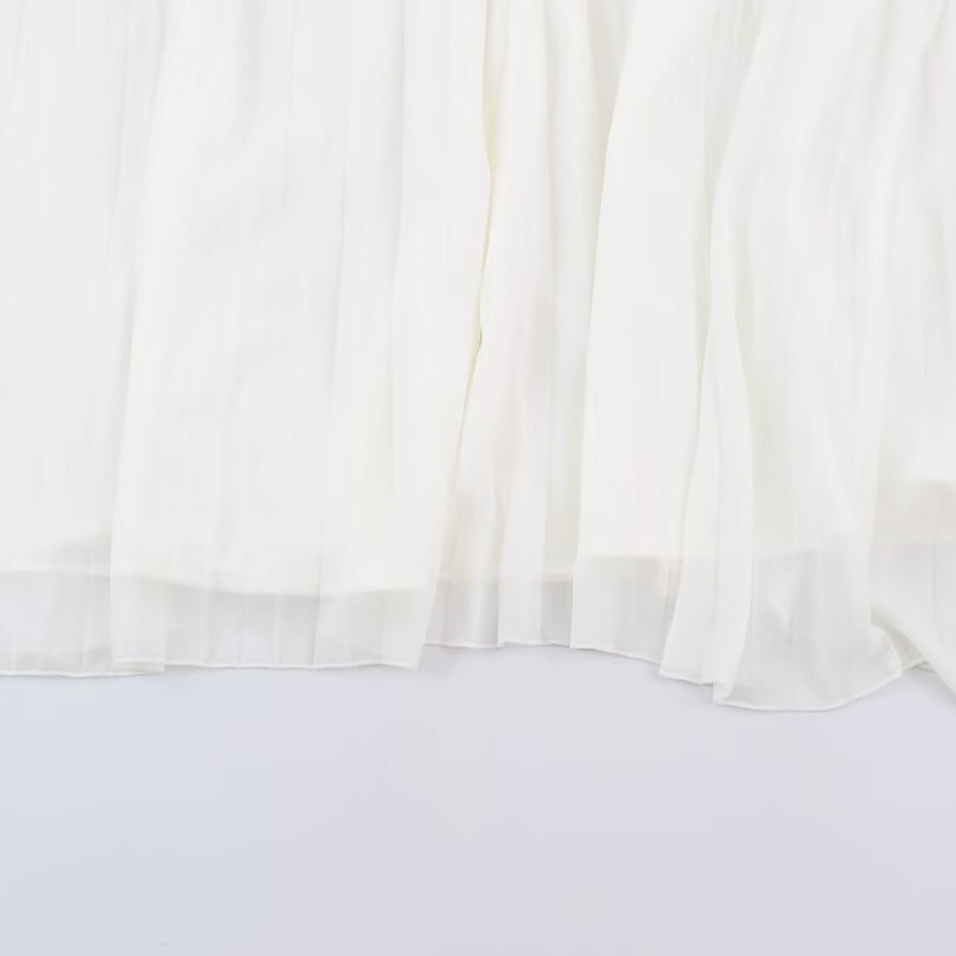 Women's Pleated Maxi Skirt made of Chiffon with Elastic Waistband Mune Fashion