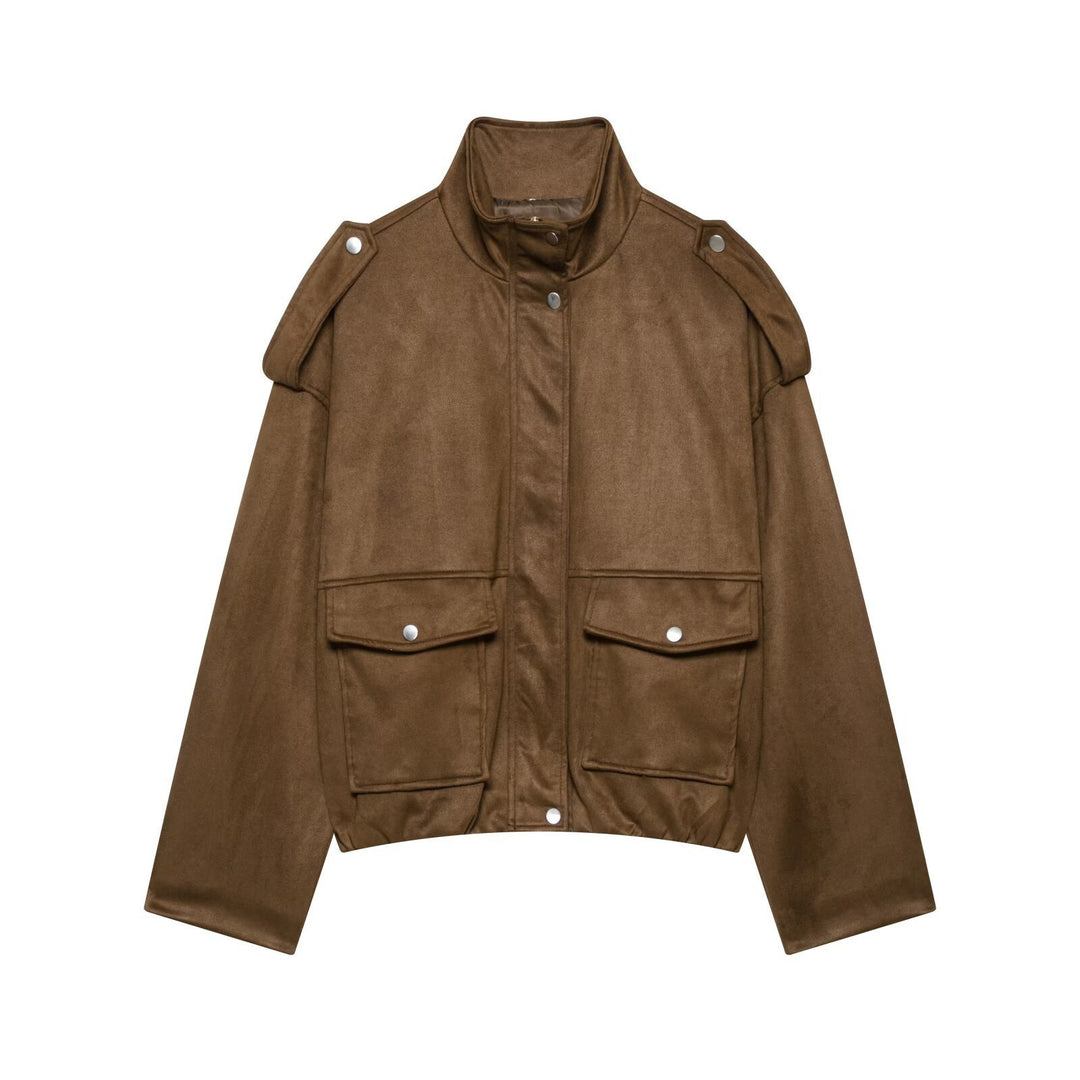 Women's Fashion Short Jacket with Pockets