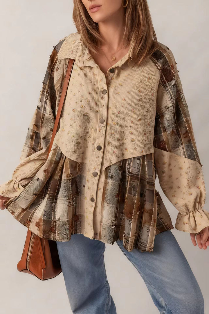 Women's Casual and Elegant Puff Sleeve Blouse Mune Fashion