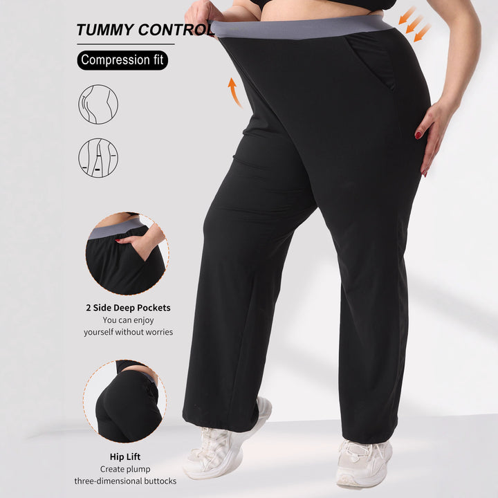 Women's high-waisted compression pants with figure-flattering waistband and deep side pockets Mune Fashion