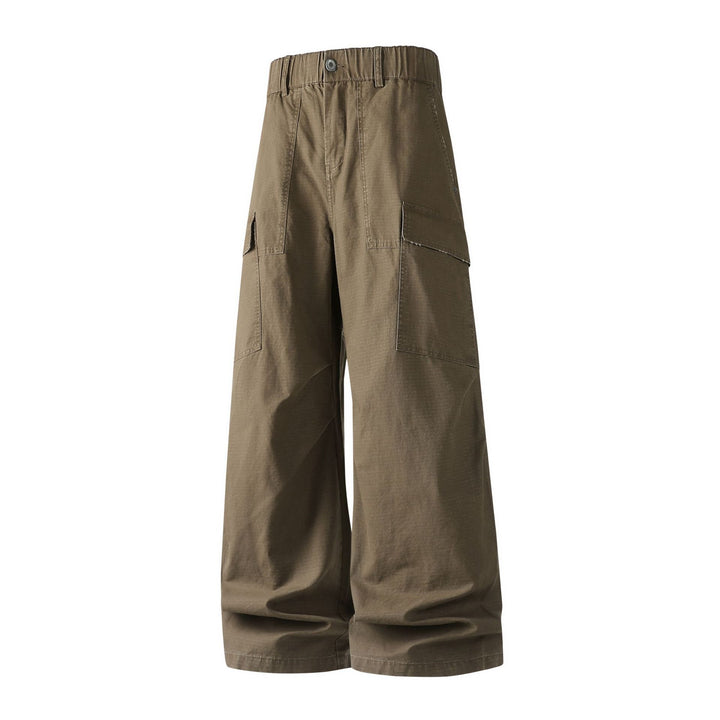 Damen Weite Cropped Cargo‑Hose mit elastischem Bund und aufgesetzten Taschen Mune Fashion