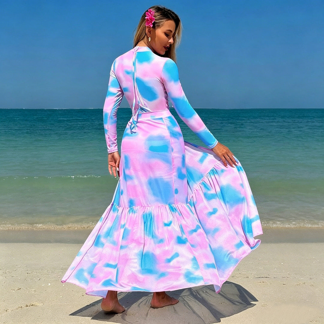 Women Long Sleeved Maxi Dress Mune Fashion