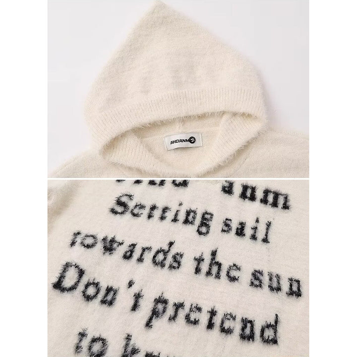 Women Cozy Oversized Sweater with Button Placket and Graphic Design Mune Fashion
