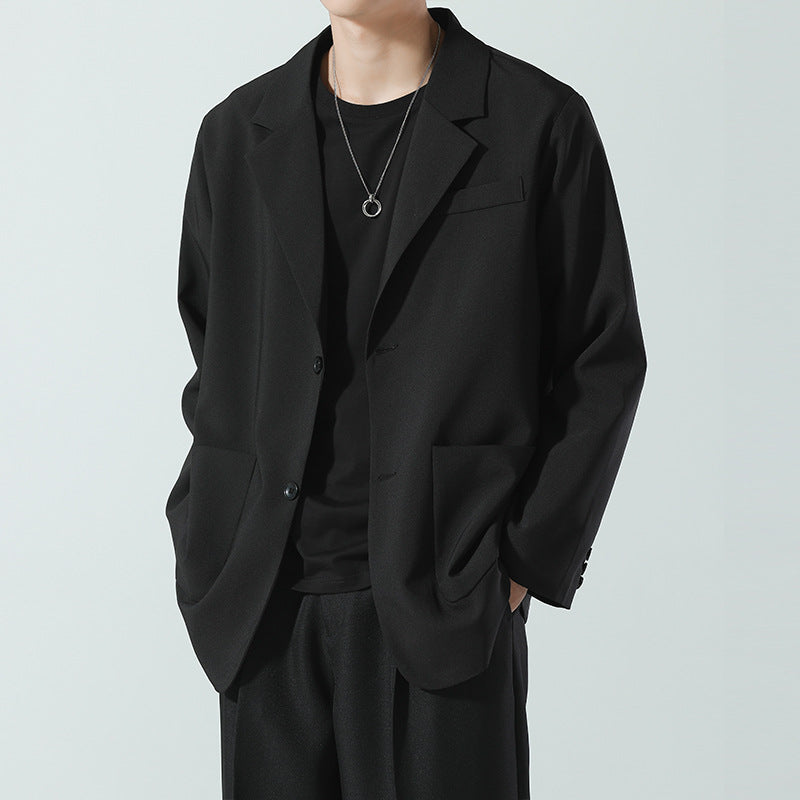 Men's Modern Oversized Blazer in Minimalist Look with Patch Pockets Mune Fashion