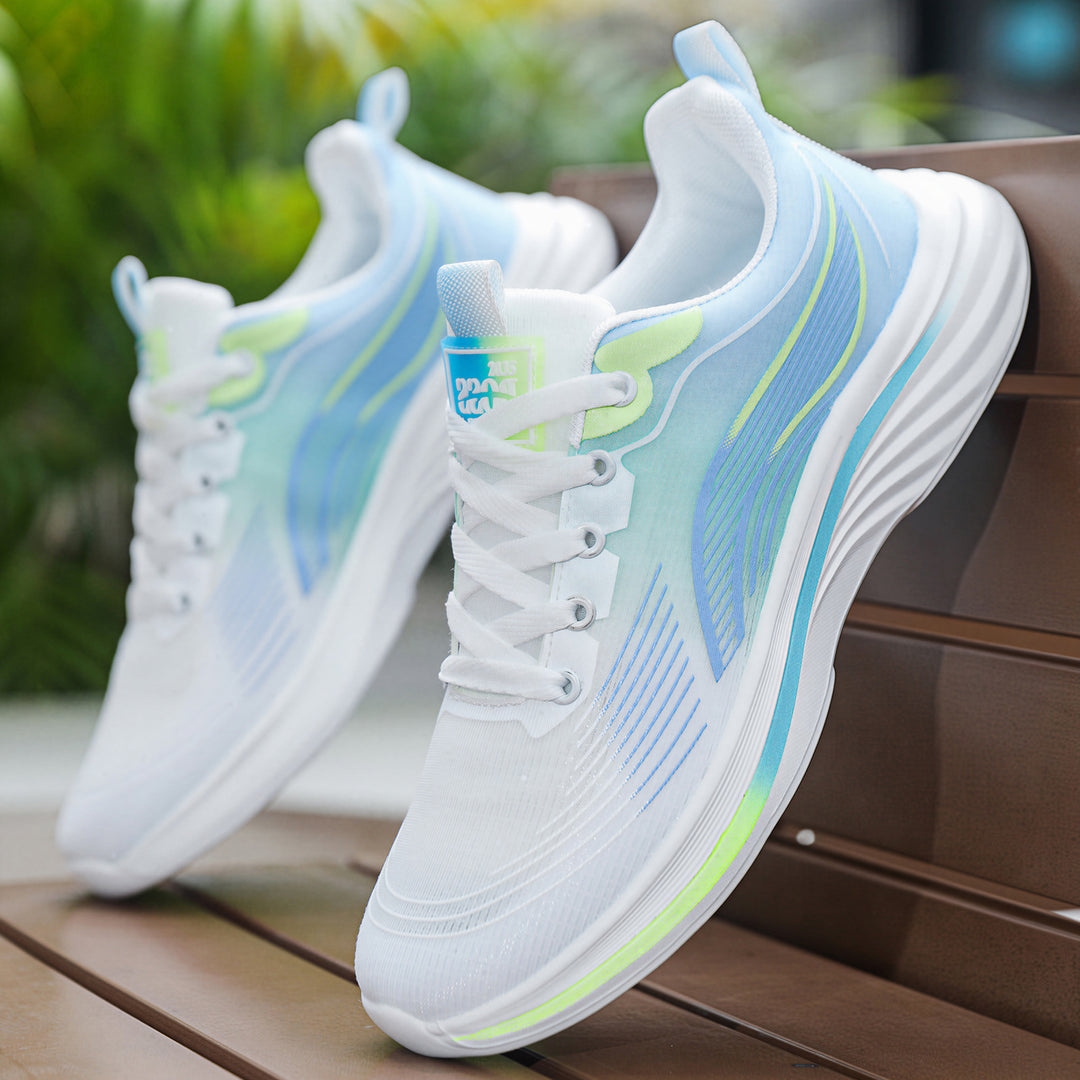 Unisex nan lightweight comfort running sneaker with seamless mesh upper, padded heel collar, and shock-absorbing wave EVA sole Mune Fashion